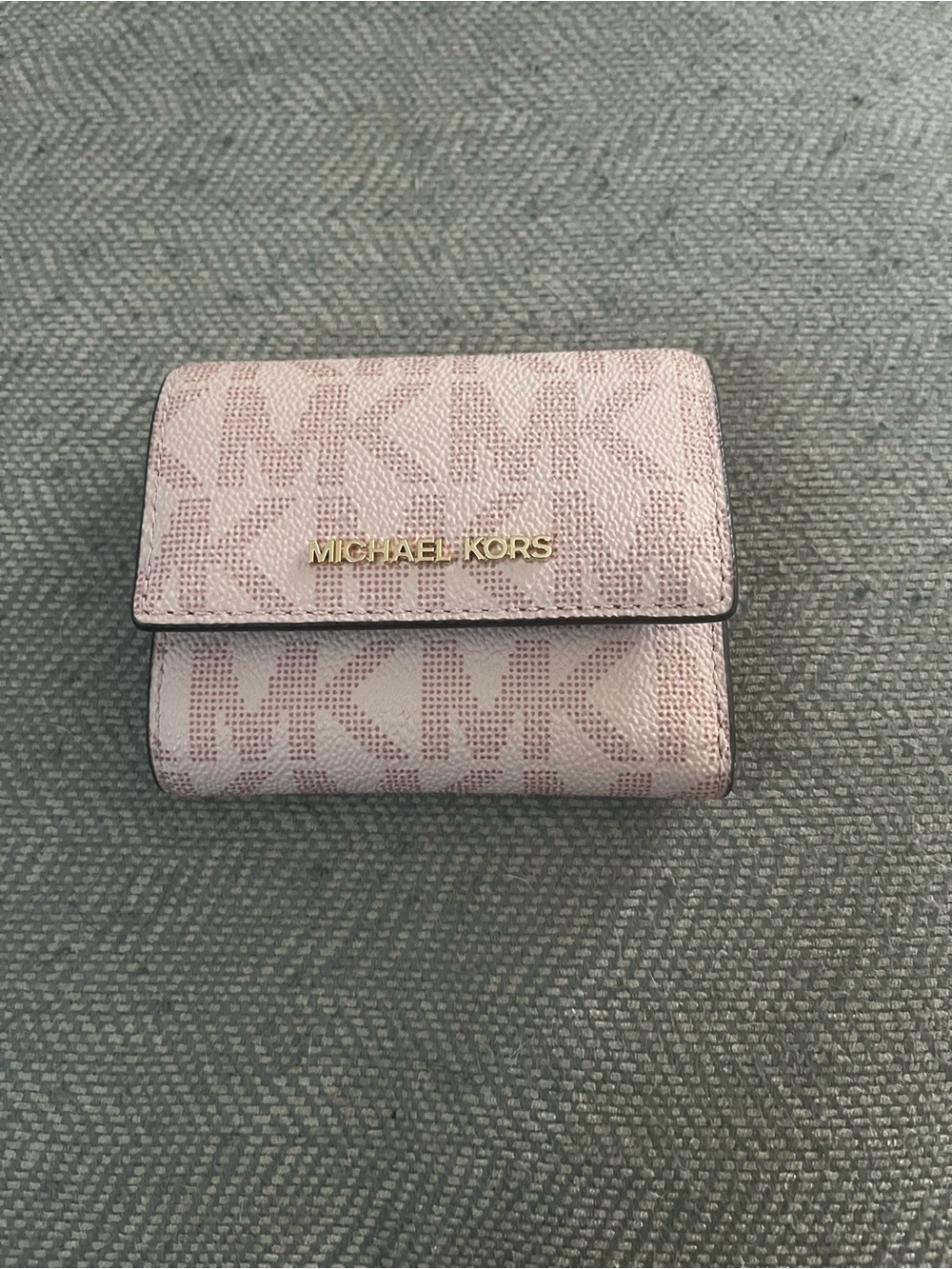 Michael Kors Light Pink Logo Compact Trifold Wallet